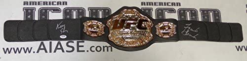 Frank & Ken Shamrock Signed UFC Toy Championship Belt PSA/DNA COA Autograph 22 6 – Autographed UFC Miscellaneous Products