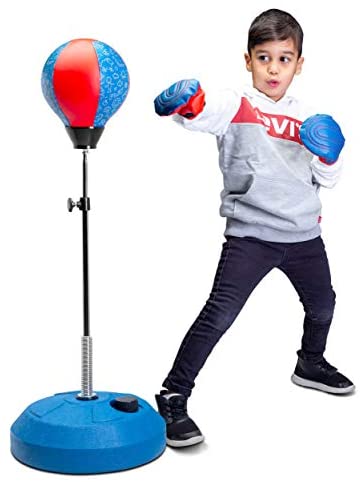 TechTools Punching Bag for Kids, Ages 3 – 8 Years Old – Includes Kids Boxing Gloves – Kids Boxing Set with Stand, Height Adjustable, Boy Toys, Gifts Idea for Boys and Girls